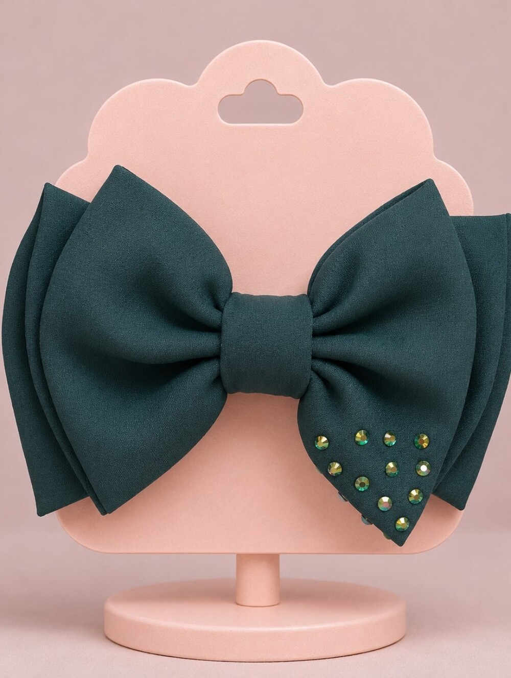 Handmade Bow Oversize Teal Hair Bow - Elegant Statement Ponytail Ribbon🎀✨